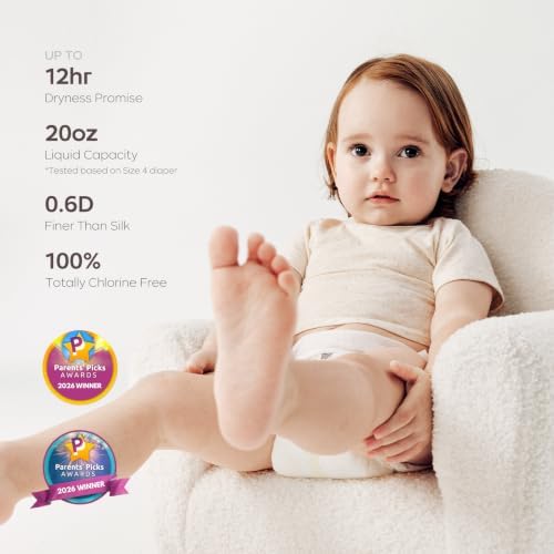 Bc Babycare Cloud Skin 아기 기저귀, 사이즈 3 (7.3-12.7kg(16-28파운드), 28개입 - 매우 부드럽고 건조함, 누출 방지 오버나이트 편안함, 저자극성, 염소 완전 없음 — 사진 2
