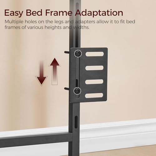 MAHANCRIS King Size Headboard Only, Metal Headboard with 2 Power Strips, 95 Degrees Reclining Backrest with Bed Frame Adapters, Easy Assembly, Black by MAHANCRIS - Used condition - Image 6