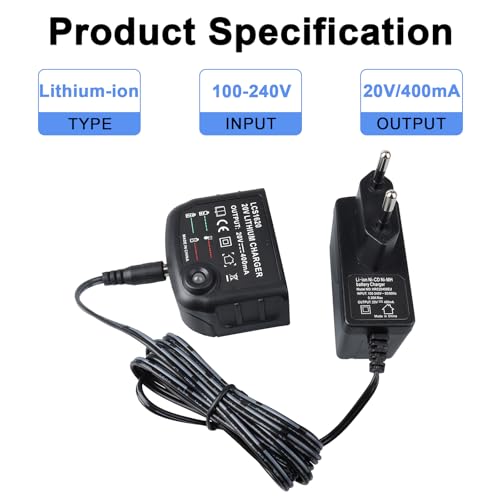 MXJFYY Ładowarka litowo-jonowa 18V/20V do Black & Decker, ładowarka do LCS1620 BL2018 BL2018-XJ BL1518 LBXR20-OPE LBXR20 LB20 LBX20 LBX4020 LBXR20-OPE BL151224 x LBXR16 LB2X4020