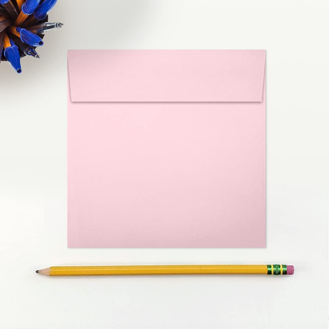 LUXPaper Square Invitation Envelopes | Peel & Press | 5 1/4" x 5 1/4" | Candy Pink | 80lb. Text | 250 Qty