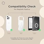 PopSockets Phone Grip for MagSafe with Kickstand, Magnetic Stand, Swappable Top, Secure Hold for iPhone MagSafe Cases, Phone & Tablet Grip - Horchata