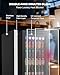 Icyglee Beverage Refrigerator Cooler, 126 Can Mini Fridge with Glass Door for Wine, Soda Beer, Beverage Cooler for Home, Bar, Office with Adjustable Removable Shelves, Black