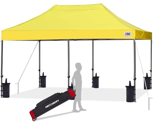 Image of ABCCANOPY Patio Pop Up Canopy Tent 10x20 Commercial-Series (Yellow)