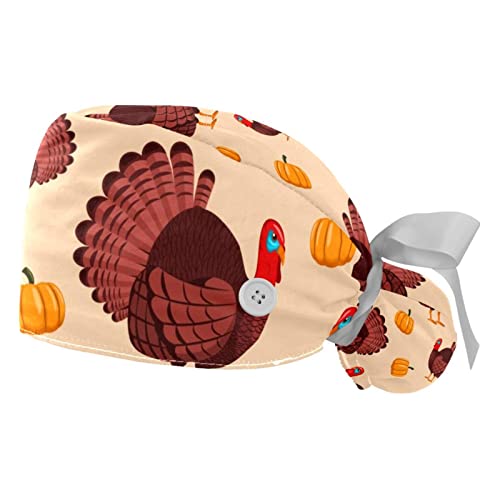Casquette de travail dinde et citrouille pour animer vos cuisines de Thanksgiving
