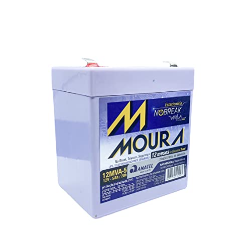 Bateria Moura Selada Vrla AGM 12V 5Ah Estacionaria 12Mva-5