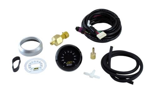 Aem 52Mm Digital Gauge Kit Oil Pressure 150Psi & Turbo Boost 30-35 W/Map Lanyard Black #TOP4