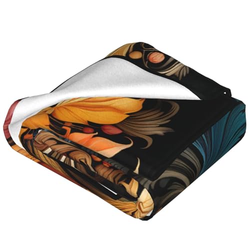 Couverture pour canapé flanelle légère microfibre plaid imprimé multicolore 150x130