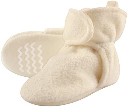 Hudson Baby Unisex Cozy Fleece Booties, Cream, 0-6 Months
