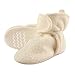 Hudson Baby Unisex Cozy Fleece Booties, Cream, 4 Toddler