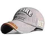 Baseballcap Spitfire Distressed Snapback Vintage Used Look Retro Flugzeug Oldschool Kappe Mütze Cap Schirmmütze Basecap verstellbar (grau)