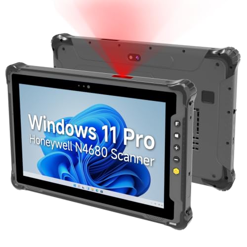 Image of Rugged Tablet with Barcode Scanner M10N, 10.1 inch Windows 11 Pro Enterprise Tablet w /HW N4680 Scan Engine, Intel N150 8GB 128GB, IP65 Heavy Duty PC for Industrial Outdoor Work