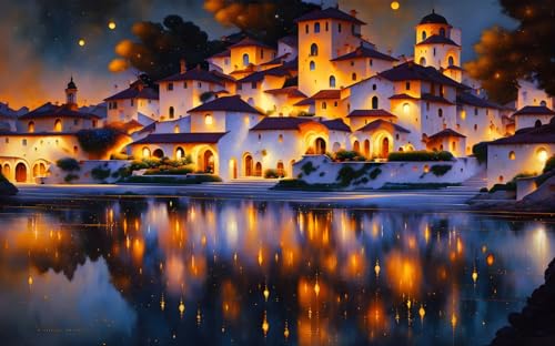 Affiche paysage sans cadre 50x70 cm UXHRILSV toile murale pour salon