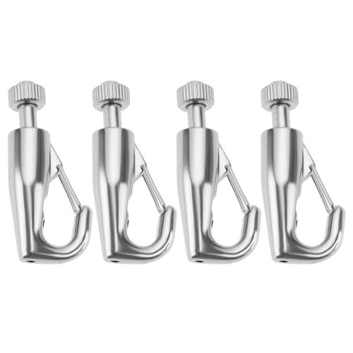 Briny River 4pcs Self-Clip Sailor Hooks Fits 1.2-2 mm Wire Rope for Galleries Hanging Pictures Hanging Photo Frames