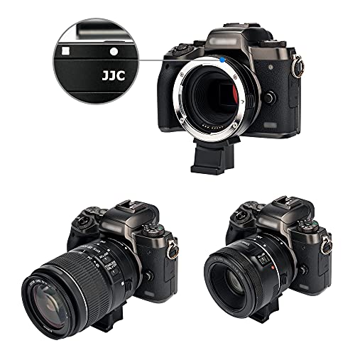 JJC EF-EOS M Adaptador de Montura de Lente para Lentes Canon EF/EF-S a Cámara Canon EF-M miniatura 3