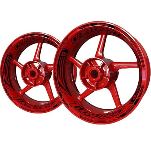 Felgenrandaufkleber Motorrad-Felgenaufkleber Für Aprilia Tuono 660, Reflektierende Radnabenaufkleber, Felgenaufkleber-Set Radaufkleber(Farbe 6)