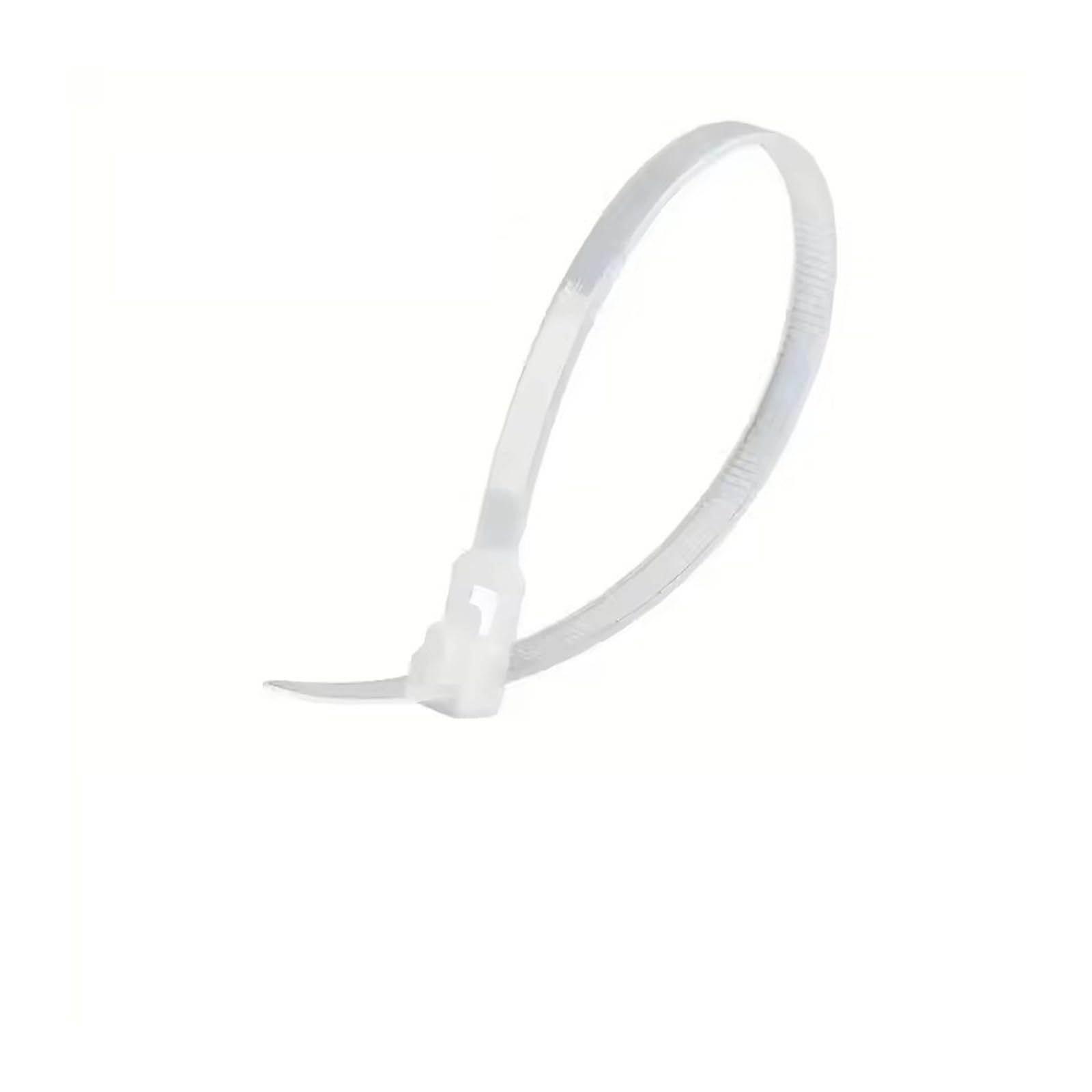 Fascette riutilizzabili con pulsante di rilascio | Fascette in nylon bianco e nero – Cinghie slipknot staccabili per casa, ufficio e officina (bianco, 200 pezzi)