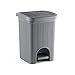 Stefanplast Elegance - Cubo de Basura para baño, 6 l, Color Gris, Pizarra 20 x 20 x 28 cm, 6 l