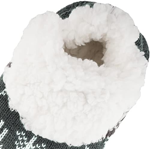 Belloxis Mens Slipper Socks with Grippers Thermal Socks for Men Winter Warm Thick Socks Cosy Socks Non-slip Fluffy Slippers Fuzzy Socks Gift for Men Dad Grandad Brother Husband