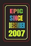 th13teen music  Epic Since December 2007  Birthday Journal Gift 13th birthday gift ideas for Birthday Party: Journal And Notebook Gift 110 Pages 6x9 inche Happy Birthday