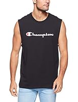 Champion Men's Script Muscle Tank, Black, Large