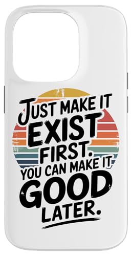 Retro Idea Just Make It Exist �N���G�C�e�B�u�Ȉ��p �X�}�z�P�[�X iPhone 14 Pro �p