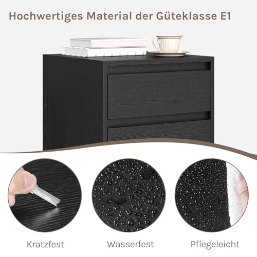 Miniatura 5 de Woltu Archivador Móvil Con 3 Cajones, Cajonera Con 5 Ruedas Multiusos, Gabinete De Archivos Debajo Del Escritorio Para Documentos De Oficina, Negro, 40x40x71.5 Cm