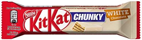 Kitkat NESTLÉ KITKAT CHUNKY White batonik czekoladowy, chrupiący batonik z białą czekoladą i chrupiącym gofrem, 24 sztuki (24 x 40 g)