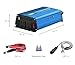DC 12V to AC120V Pure sine Wave Power Inverter 300W with Dual sockets Output and DC 5V 2Amp USB Output. Ideal for Most Small Power appliances. (300W) Blue