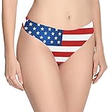 InterestPrint Custom Thongs G-Strings Briefs Panties for Ladies American Flag