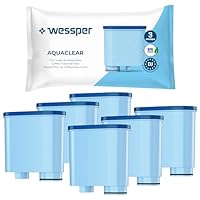 Wessper Filtro Aqua per Macchina Caffè Compatibile con Philips e Saeco Aqua Clean, Filtro per Acqua Anticalcare per Modelli GranBaristo, PicoBaristo, Incanto, Intelia- 6 pezzi