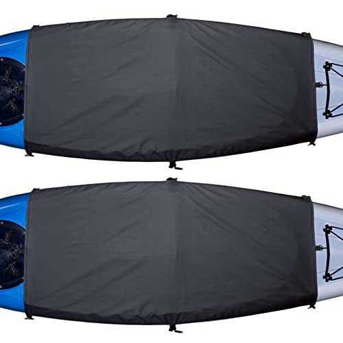 Explore Land Universal Kayak Cockpit Drape Waterproof Seal Cockpit Cover for Indoor and Outdoor 2 Pack - Regular 44 x 28 inch, Black by Explore Land - Used condition - CA$29.12