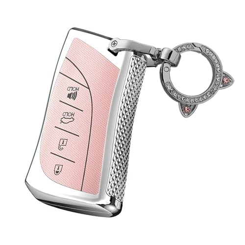 Étui de clé de voiture compatible Lexus UX250H US260H rose 4 touches