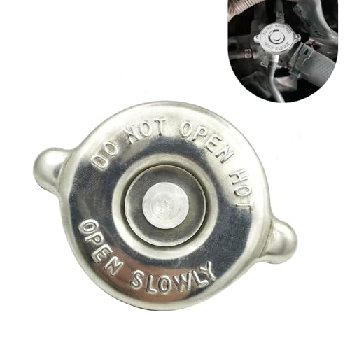 Teybouk Radiator Cap Replacement Radiator Cover 16 PSI Stainless Steel Engine Seal Cover Compatible with Dodge and Jeep Vehicles (Silver)
