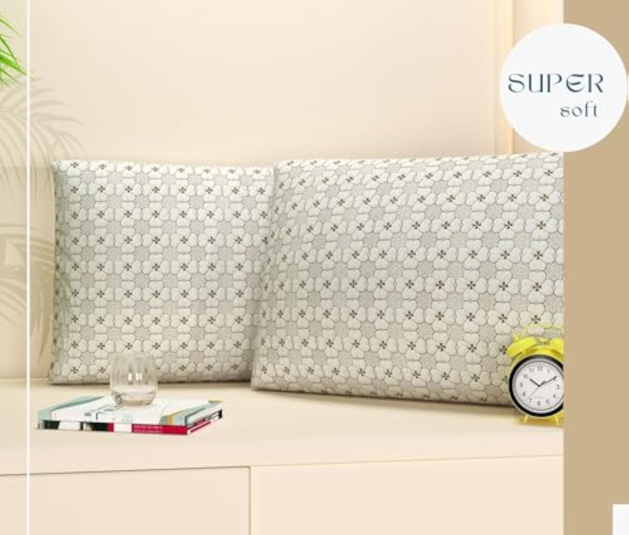 Premium Embroidered Pillow Covers, Ultra-Soft 180 TC Microfiber