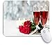Produktbild Mouse pad flasche red day romantisches stillleben rosa champagner event essen trinken valentinstag wein toast kundenspezifische mousepad rutschfeste gummibasis für computer laptop office