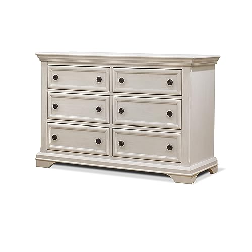 Sorelle Furniture Portofino Baby Dresser – Brushed Ivory Dresser for Nursery, Kids Bedroom Furniture, Dresser Drawers, Nightstand for Child’s Room with Drawers, Nursery Furniture -Brushed Ivory