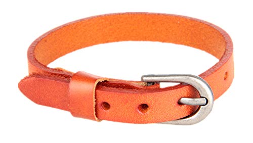 Xusamss Fashion Simple Alloy Buckle Bangle Leather Wristhand Bracelet,6