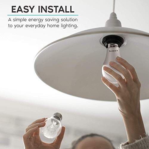 Image of LUXRITE A19 LED Light Bulbs 100 Watt Equivalent Dimmable, 4000K Cool White, 1600 Lumens, Enclosed Fixture Rated, Standard LED Bulbs 15W, Energy Star, E26 Medium Base - Indoor and Outdoor (6 Pack)