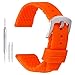 22mm universelles Bandes Montre de Silicone Bracelets de Montres de Ceinture Sport en Caoutchouc avec des Trous de Ventilation en Orange