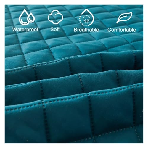 Protège-matelas imperméable 100x200 vert drap-housse matelassé lavable - 4