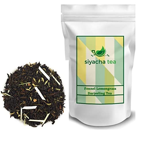 Image of Siyacha Tea Darjeeling Black Tea with Lemongrass, Fennel Blend, Pure Herbal Beverage, 1 KG, Natural Antioxidant Rich Chai Patti, Healthy Delight, Makes 500 Cups (approx)
