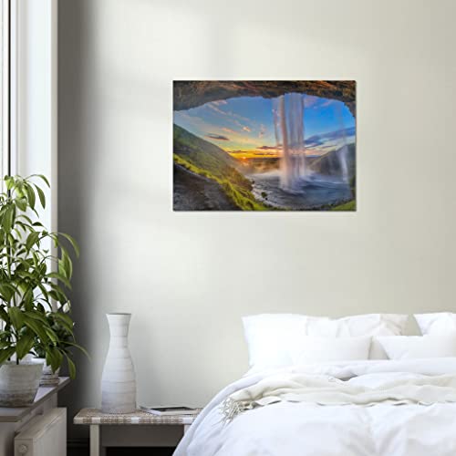 Décoration murale paysage de cascade pour illuminer votre salon moderne