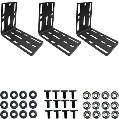 DANCHEL OUTDOOR Car Awning Mounting Brackets for Roof Rack, L-Shaped Mount Brackets Fit for Vehicle Awning / 270 Awning / Side Shower Awning, 3 Pcs