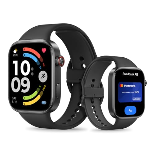 XIAOMI Redmi Watch 6 NFC, Smartwatch für Damen und Herren, 2.07'' AMOLED, Fitnesstracker mit Herzfrequenz-/Schlaf-, 150+ Sportmodi, 24 Tage Akkulaufzeit, 5ATM, GPS, Android&iOS, Black