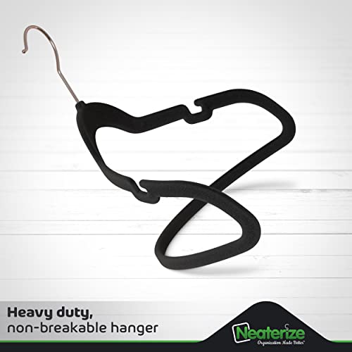 Velvet Clothes Hangers (20, 40, 60, 100 Packs) Heavy Duty Durable Coat And Clothes Hangers | Vibrant Color Hangers | Lightweight Space Saving Laundry Hangers (20 Pack - Black) #TOP5