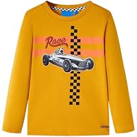 vidaXL Camiseta Infantil Manga Larga Estampado Coche Carreras