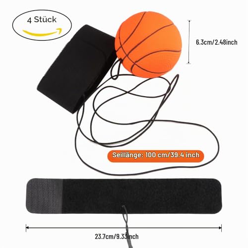 Springball mit Schnur, 4 Stücke Sport Handgelenk Ball, Ball An Der Schnur