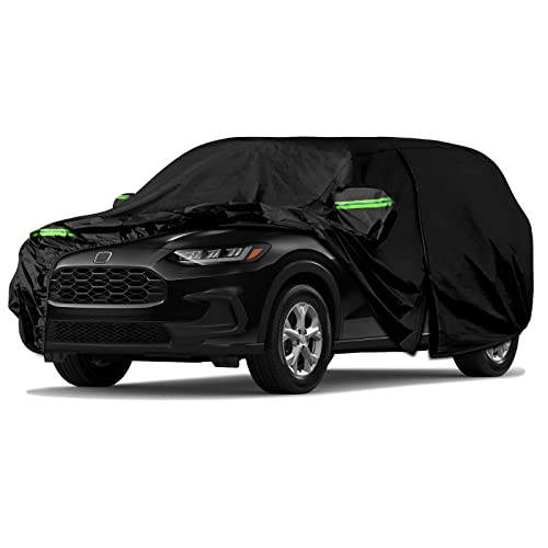 Image of Waterproof Car Cover Replace for 2022-2025 Honda HR-V, 6 Layers All Weather Car Covers with Zipper Door & Windproof Bands for Sun Snow Rain Dust Protection