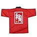 Japanese Sushi Chef Coat Uniforms Kimono for Unisex wafu White Certain Victory Headband(Red L)