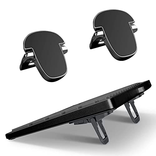 Soporte ajustable para teclado y laptop de aluminio negro